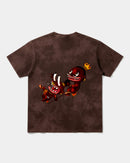 Camiseta Ungaunga Solo Pocket Front Oversize Acid Marron