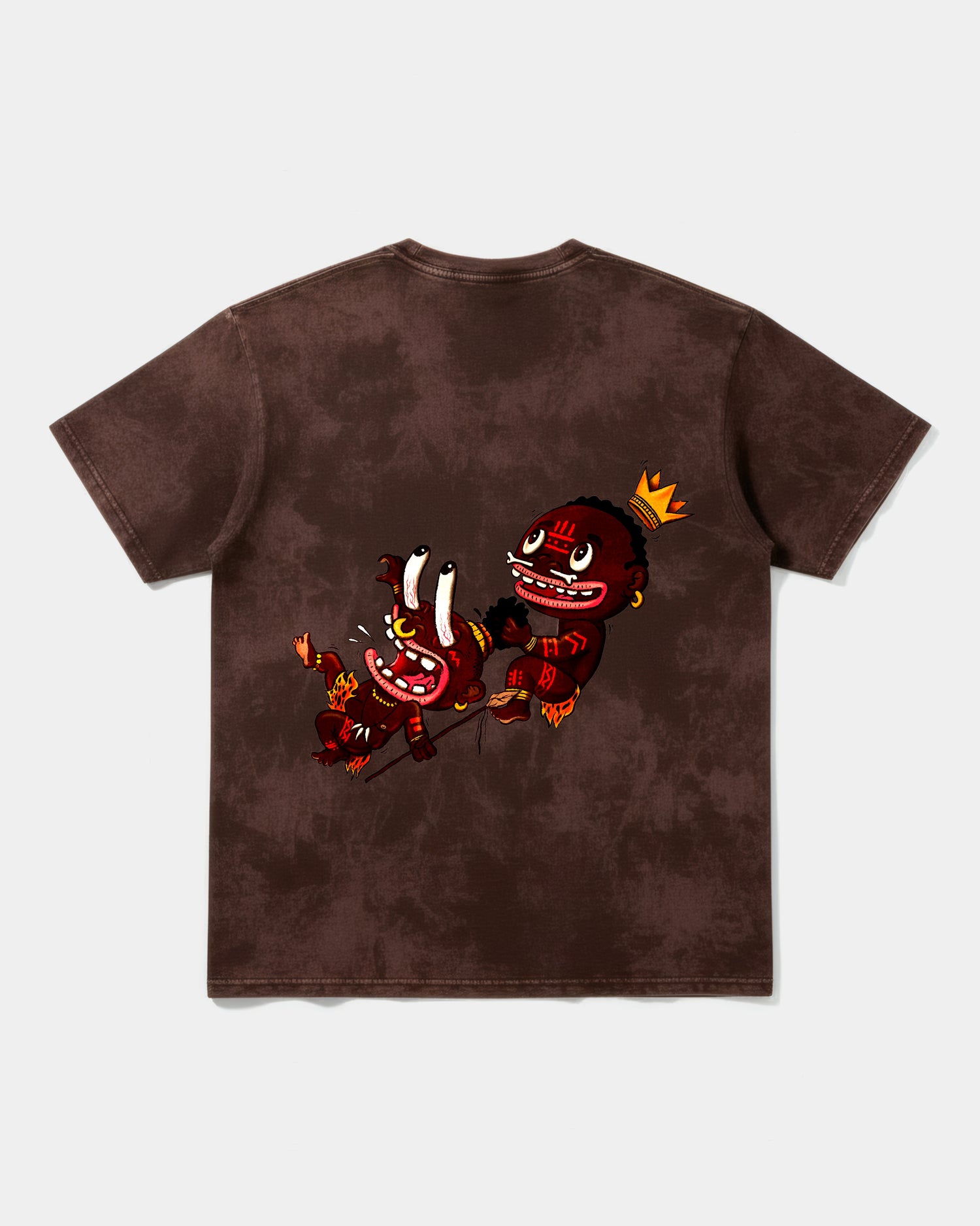 Camiseta Ungaunga Solo Pocket Front Oversize Acid Marron