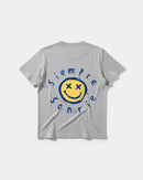 Camiseta Siempre Sonrie Pocket Front Regular Basic Gris