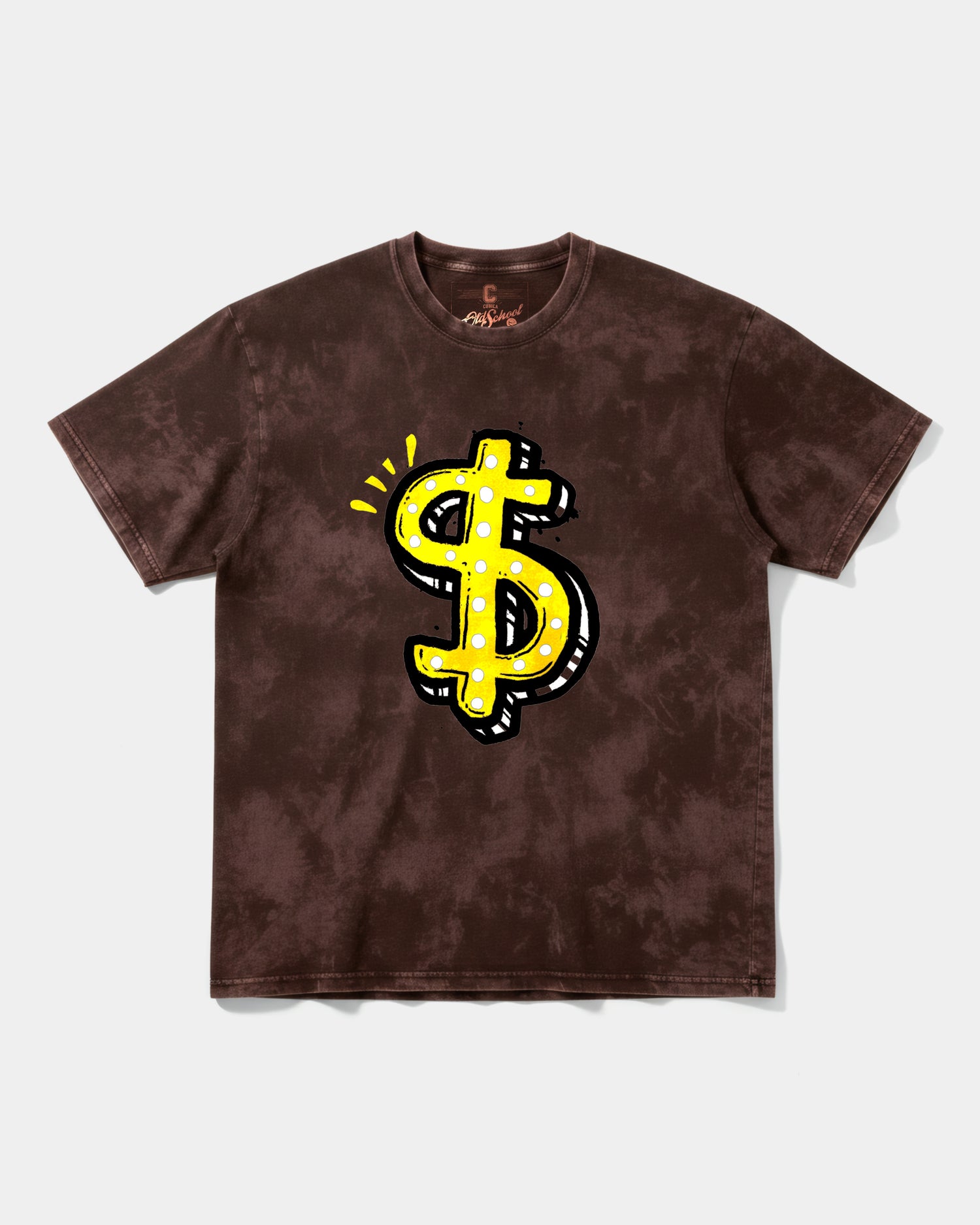 Camiseta Money Money Big Front Oversize Acid Marron