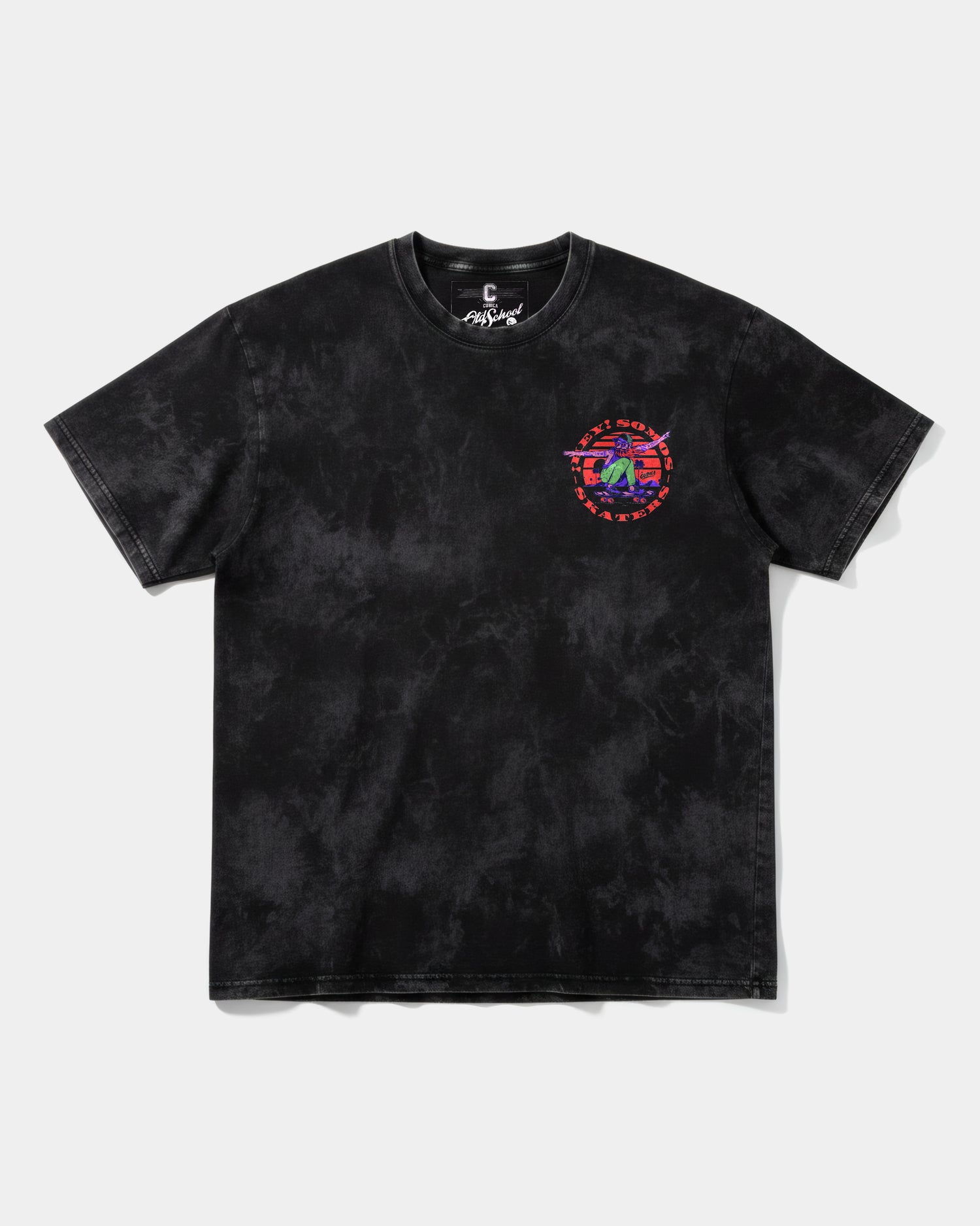 Camiseta Somos Skaters Big Front Oversize Acid Negro