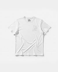 Camiseta Motor Heart White Pocket Front Regular Basic Blanco