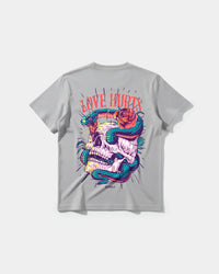 Camiseta Cubica Love Hurts Pocket Regular Gris