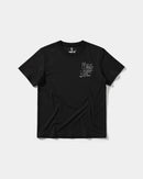 Camiseta Motor Heart White Pocket Front Regular Basic Negro