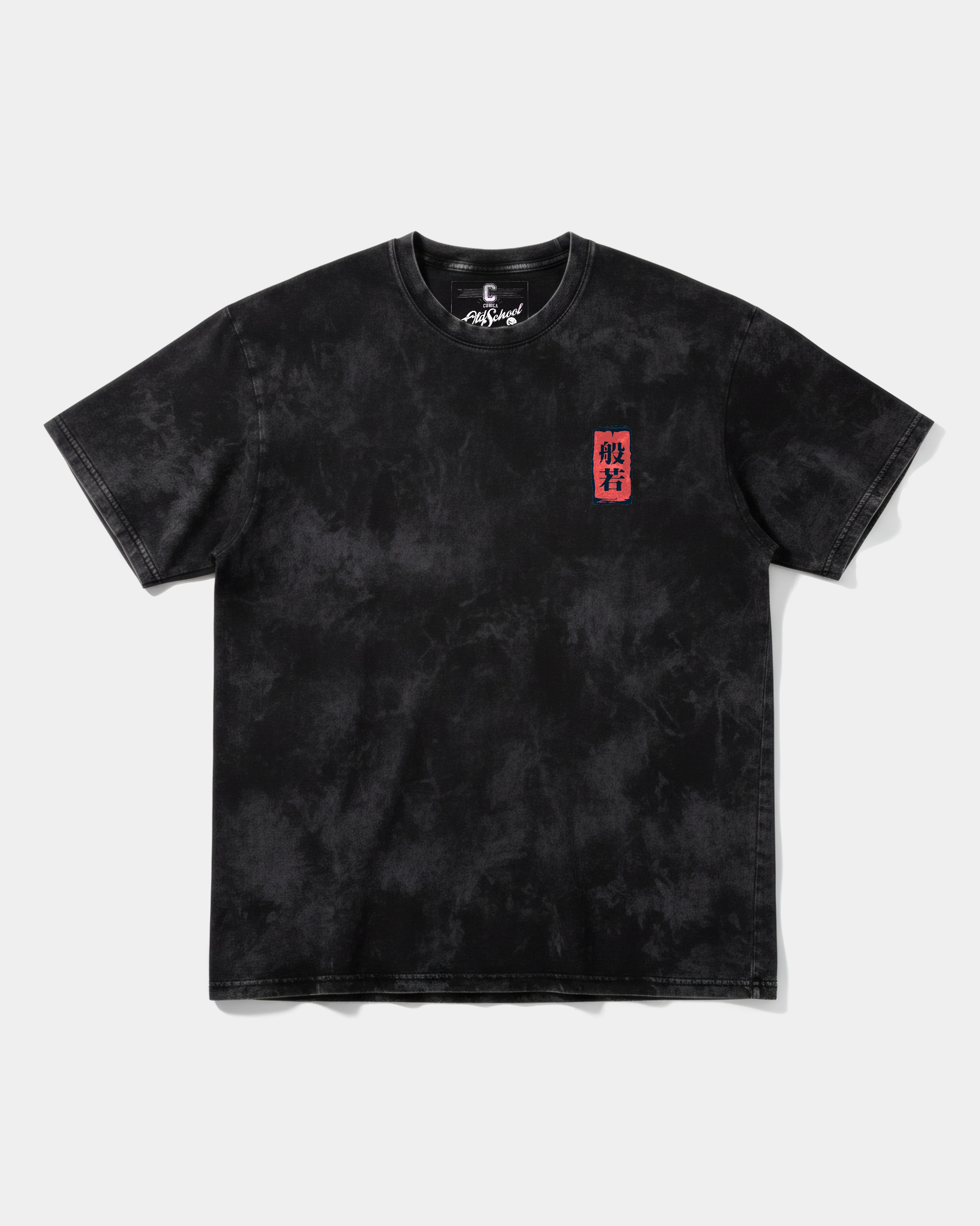Camiseta China Hannya Pocket Front Oversize Acid Negro