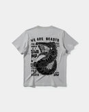 Camiseta We Are Beasts White Big Back Regular Basic Gris