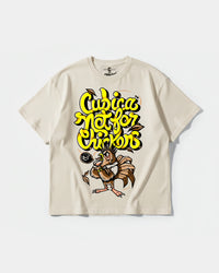 Camiseta Not For Chickens Big Front Oversize Basic Beige