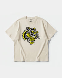 Camiseta Rockstar Tiger Big Front Oversize Basic Beige