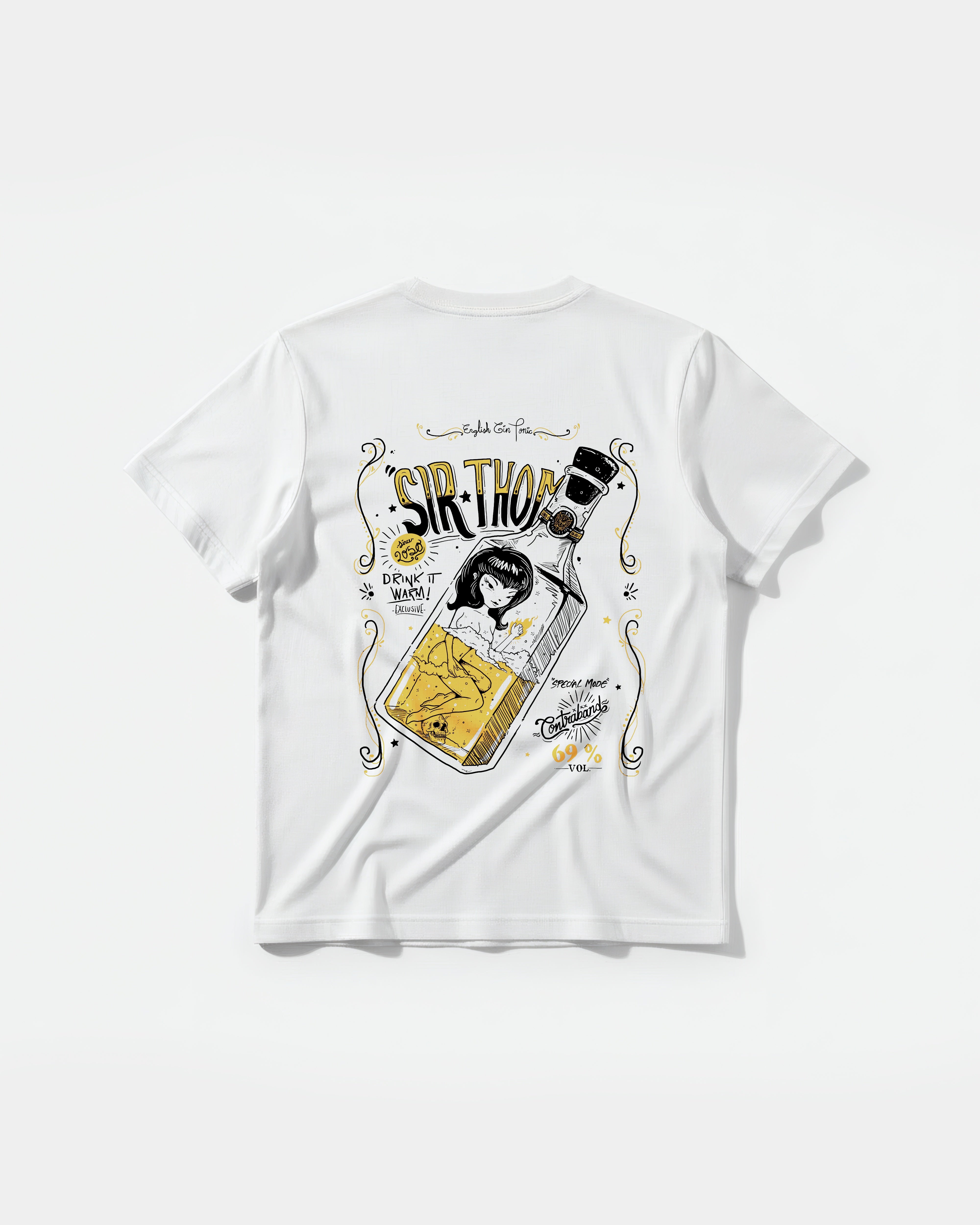 Camiseta Cubica Drinks Pocket Espalda Regular Basic