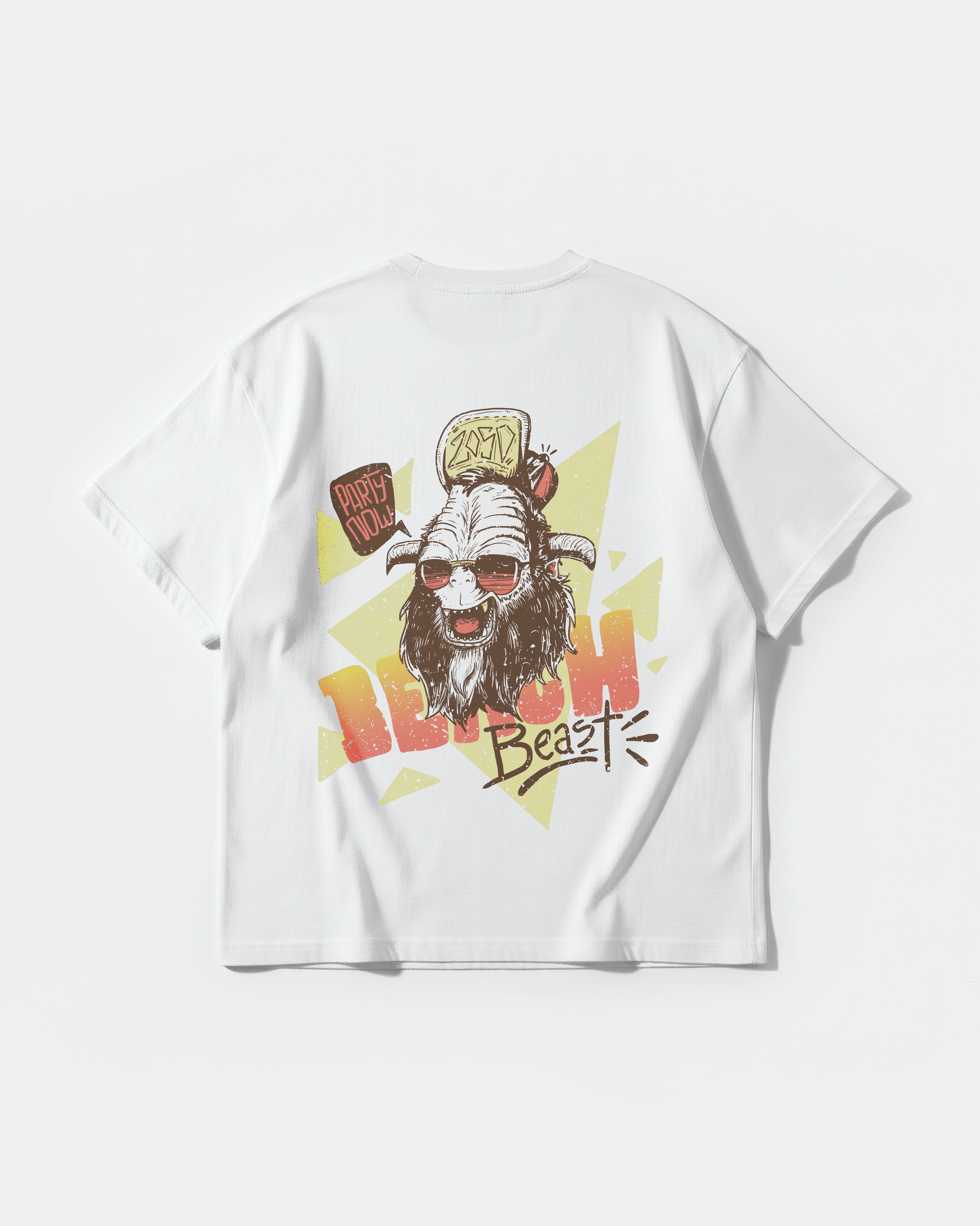 Camiseta Party Now Pocket Espalda Oversize Basic