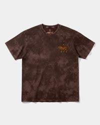Camiseta Leopardo Pocket Front Oversize Acid Marron