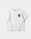 Camiseta Leopard Pocket Front Oversize Basic Blanco