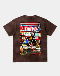 Camiseta Tokyo 2050 Big Back Oversize Acid Marron