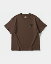 Camiseta Crazy Paloma Pocket Front Oversize Basic Marron