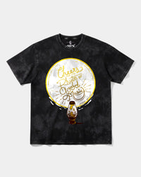 Camiseta Cheers Good Music Big Front Oversize Acid Negro