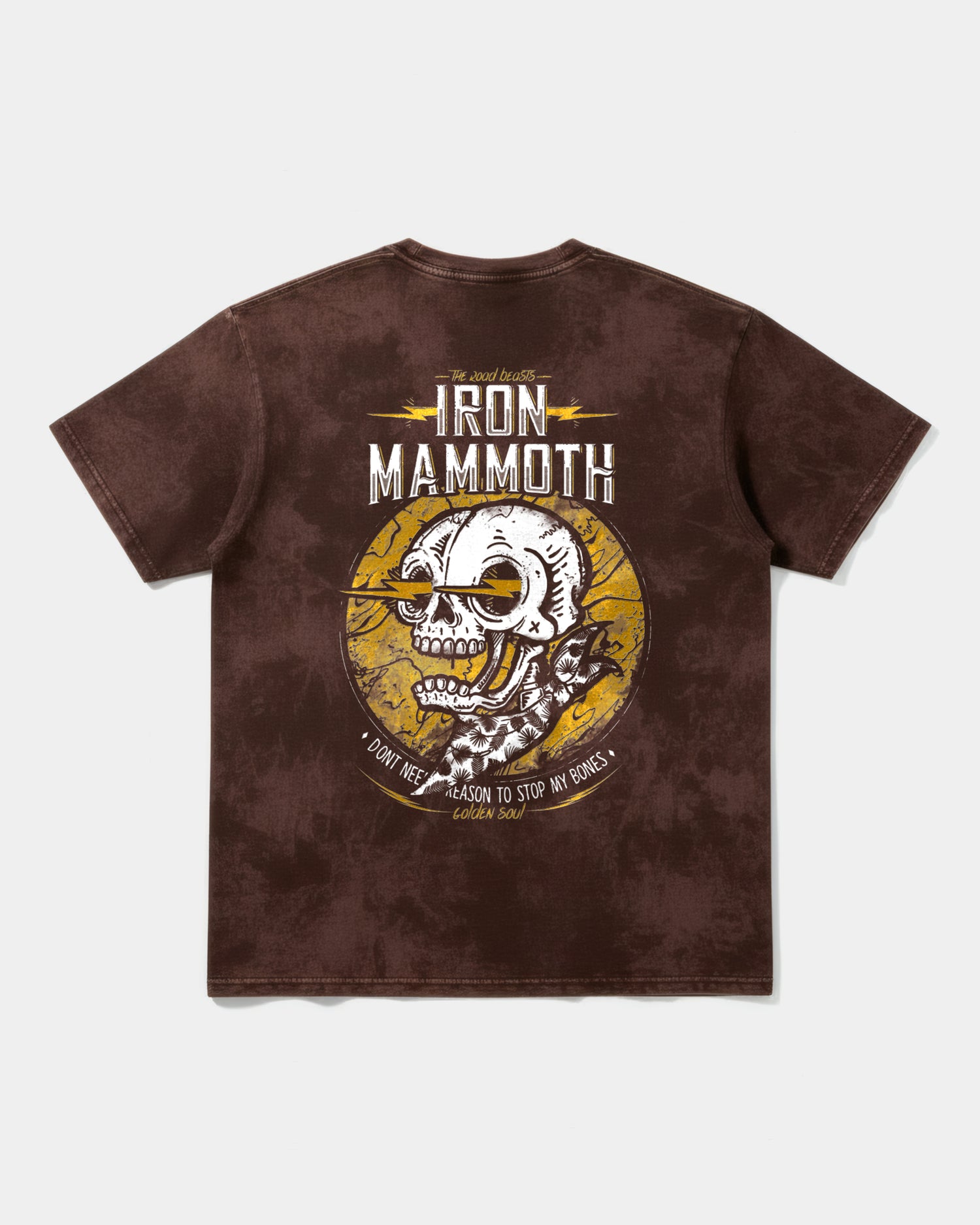 Camiseta Iron Mammoth Big Back Oversize Acid Marron