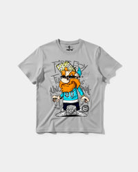 Camiseta Tio Sam White Big Front Regular Basic Gris