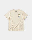 Camiseta Traveling In The Sky Pocket Front Regular Basic Beige