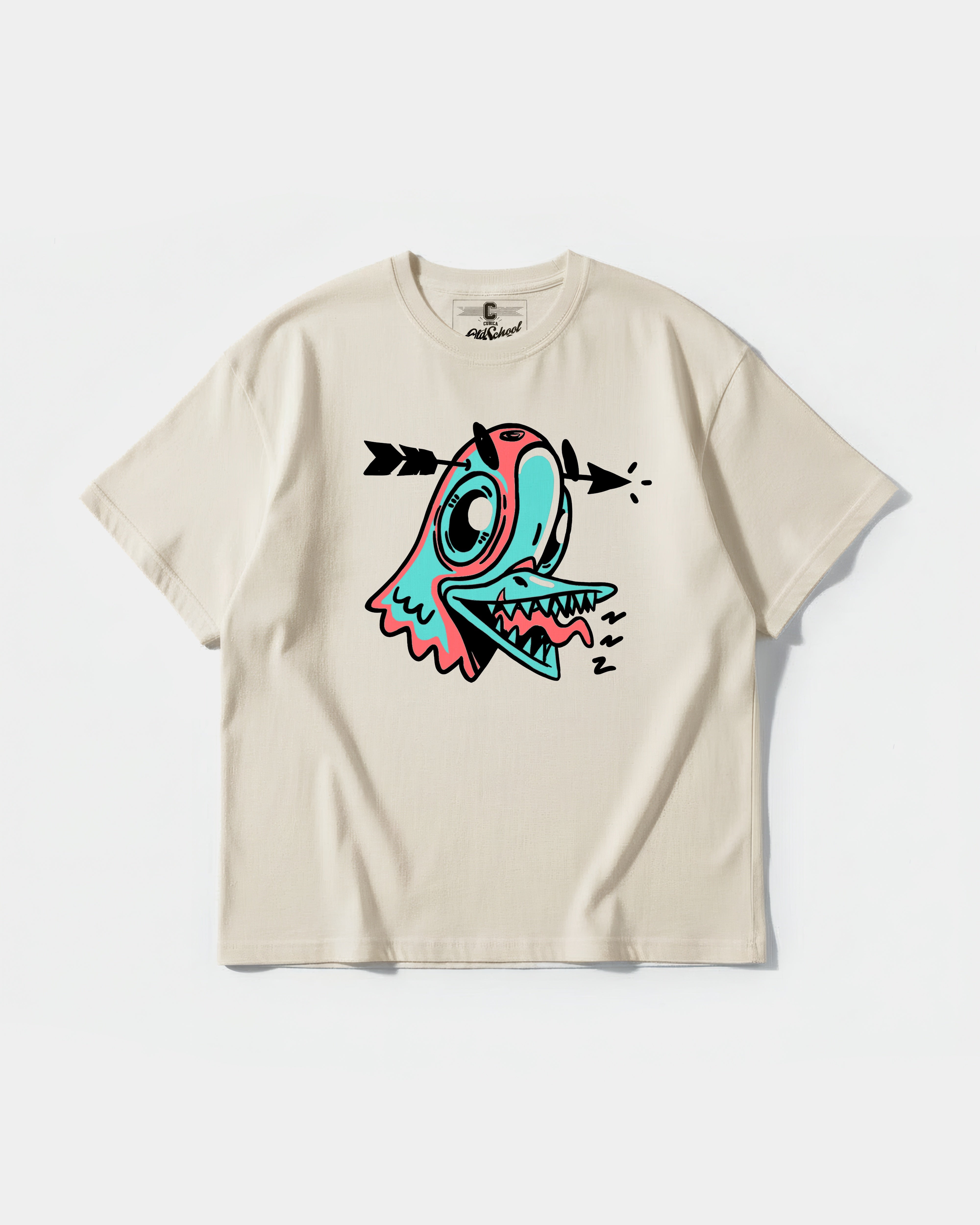 Camiseta Crazy Paloma Big Front Oversize Basic Beige