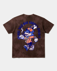 Camiseta Mas Vale Que Corras Pocket Front Oversize Acid Marron