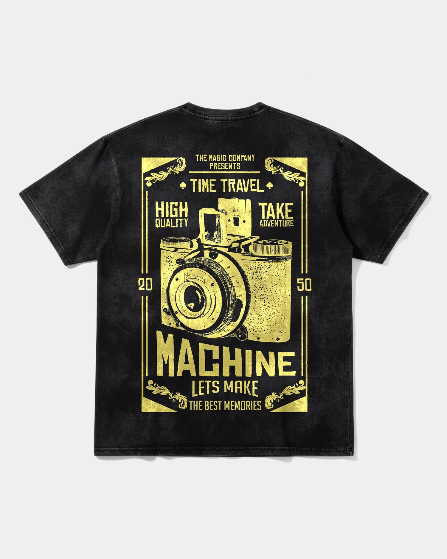 Camiseta Machine Photo Big Back Oversize Acid Negro