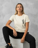 Modelo mide 1,63m y usa talla S