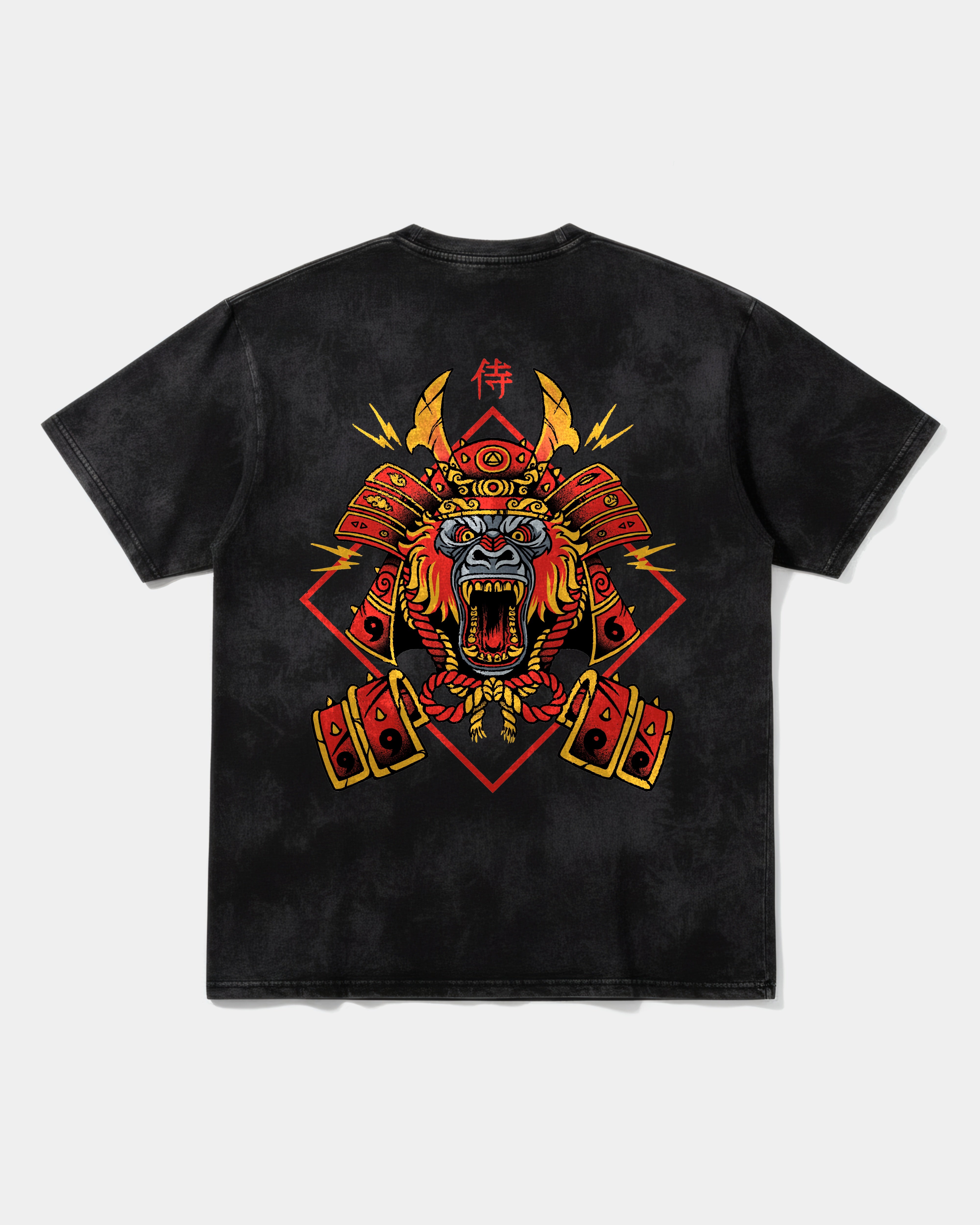 Camiseta Gorilla Samurai Pocket Espalda Oversize Acid