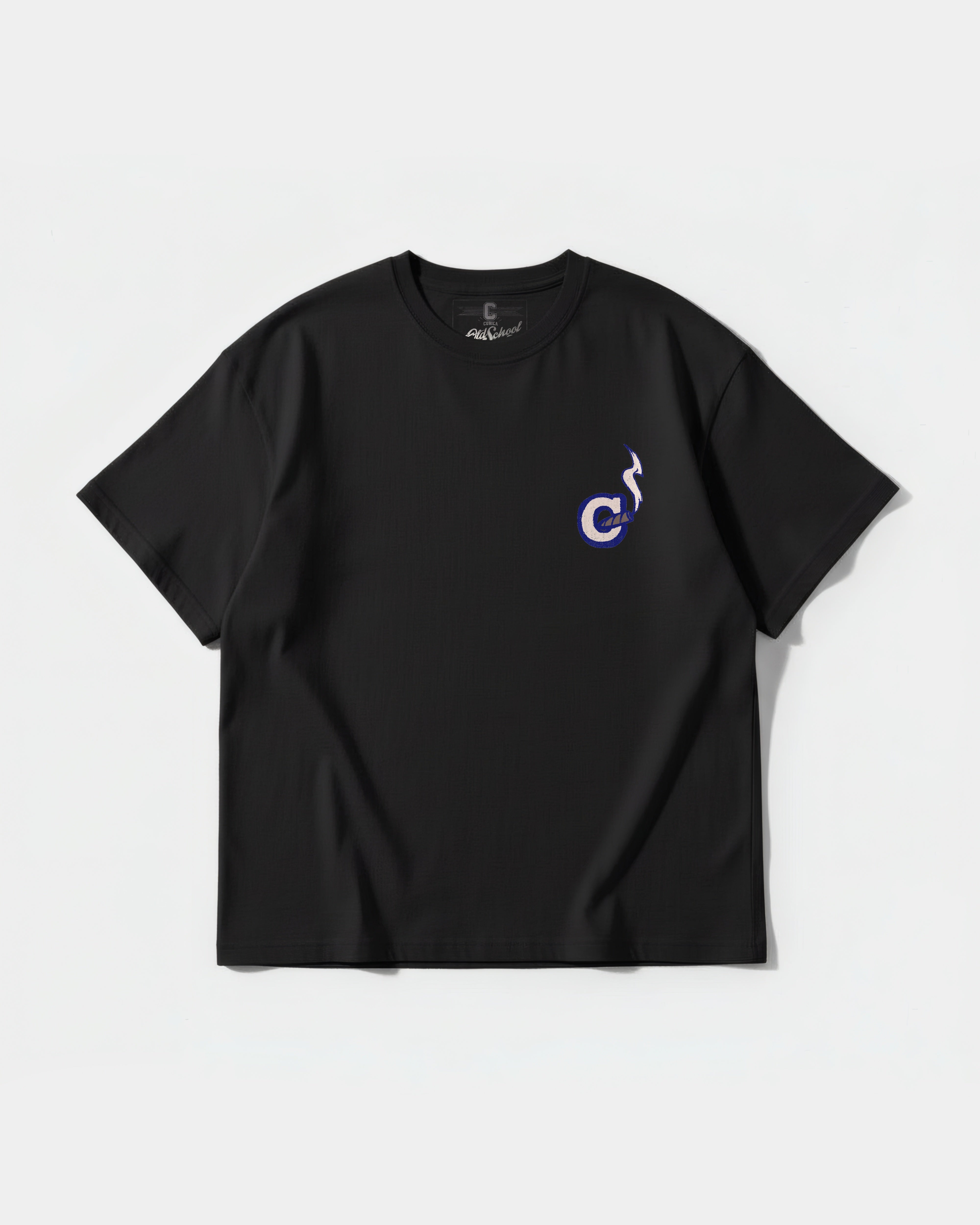 Camiseta Mas Vale Que Corras Pocket Front Oversize Basic Negro