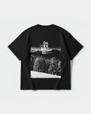 Camiseta Dark Risk White Big Back Oversize Basic Negro