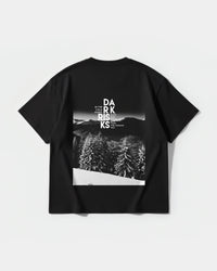 Camiseta Dark Risk White Big Back Oversize Basic Negro