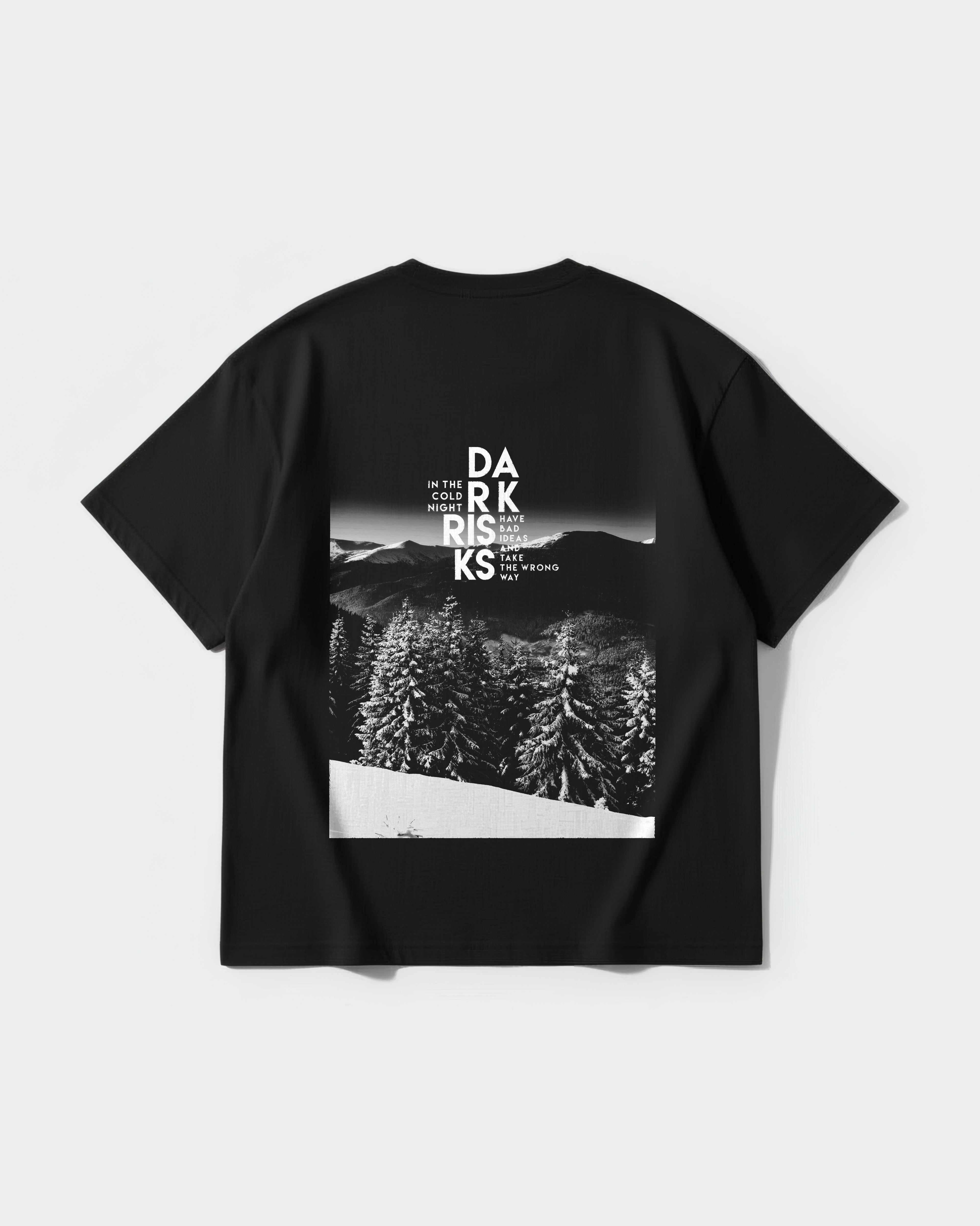 Camiseta Dark Risk White Big Back Oversize Basic