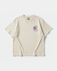 Camiseta Tropical Sound Pocket Front Oversize Basic Beige