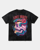 Camiseta Cubica Love Hurts Pocket Oversize Negro