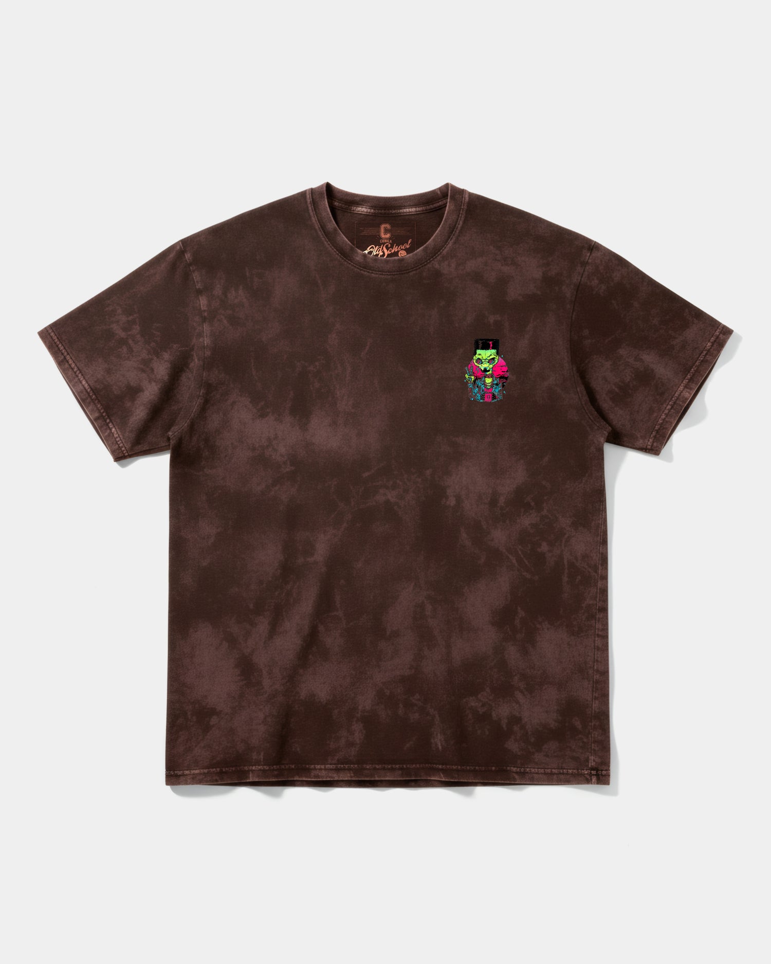 Camiseta Alien In Miami Pocket Front Oversize Acid Marron