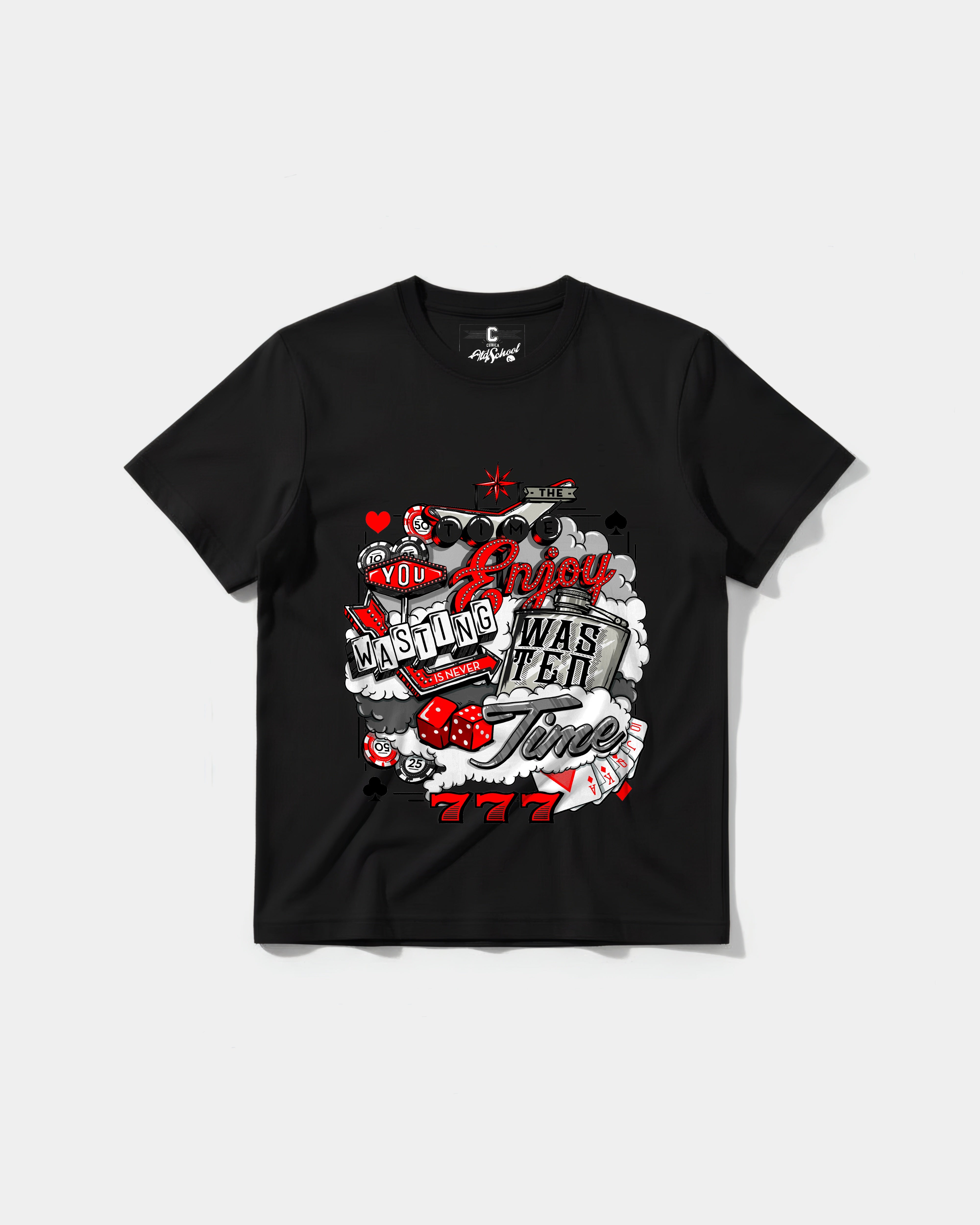 Camiseta Wasting Time 777 Big Front Regular Basic