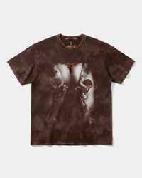 Camiseta Woman Gun Big Front Oversize Acid Marron