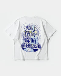 Camiseta Rock Da Body Pocket Front Oversize Basic Blanco