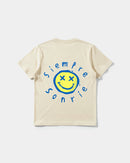Camiseta Siempre Sonrie Pocket Front Regular Basic Beige
