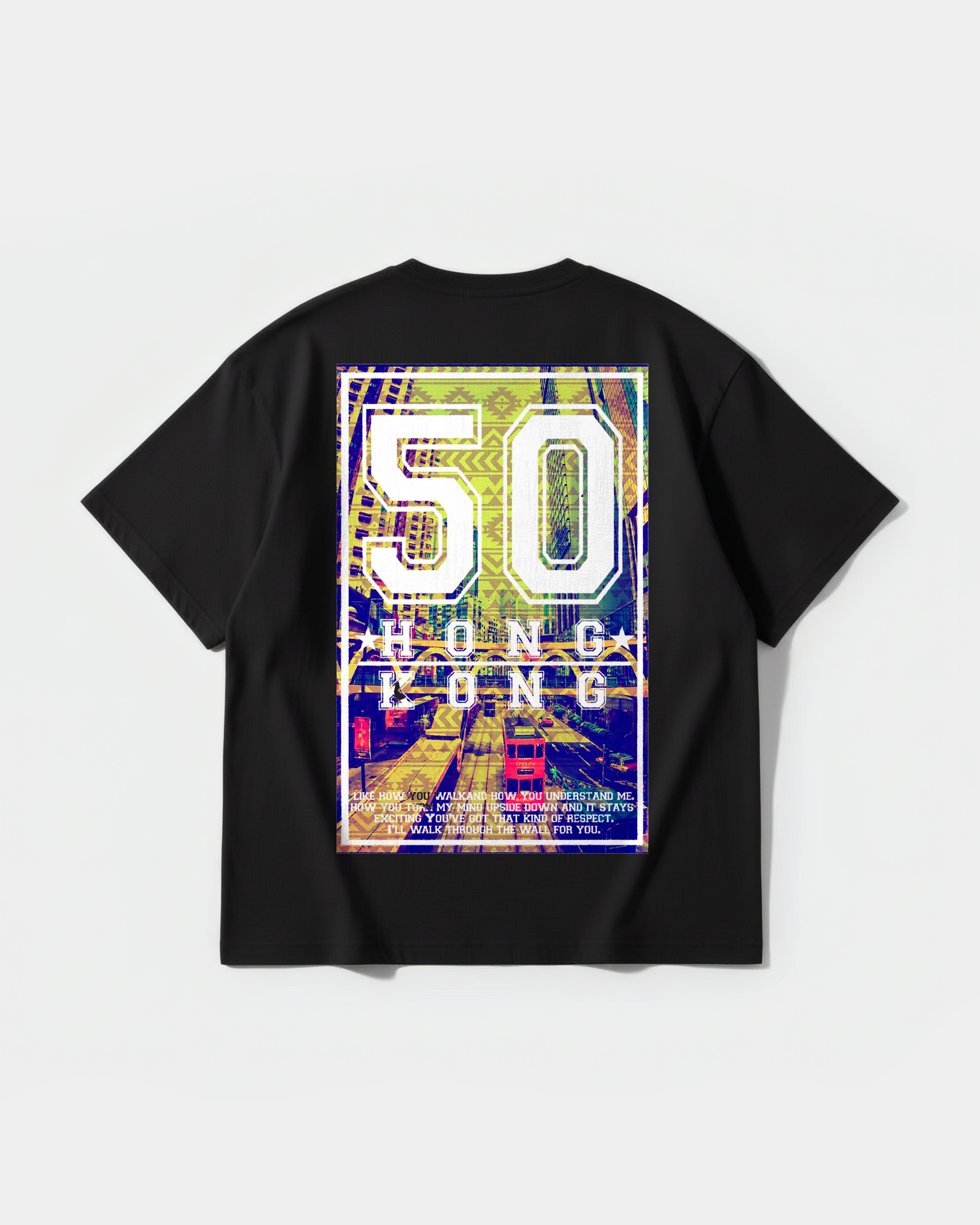 Camiseta Hong Kong Big Back Oversize Basic