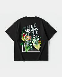 Camiseta Life Begins Big Back Oversize Basic Negro