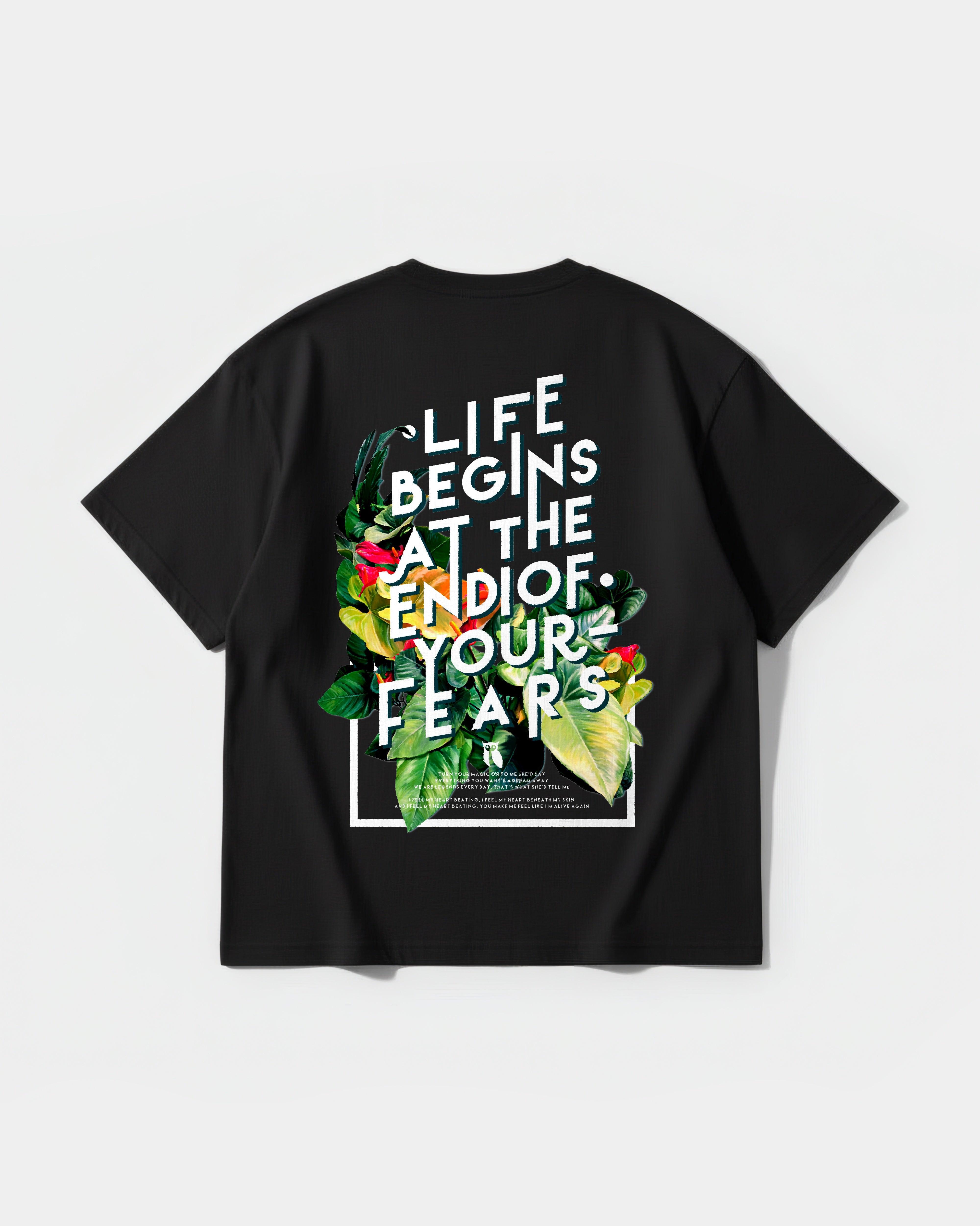 Camiseta Life Begins Big Back Oversize Basic