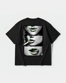Camiseta Green Kisses Big Back Oversize Basic Negro
