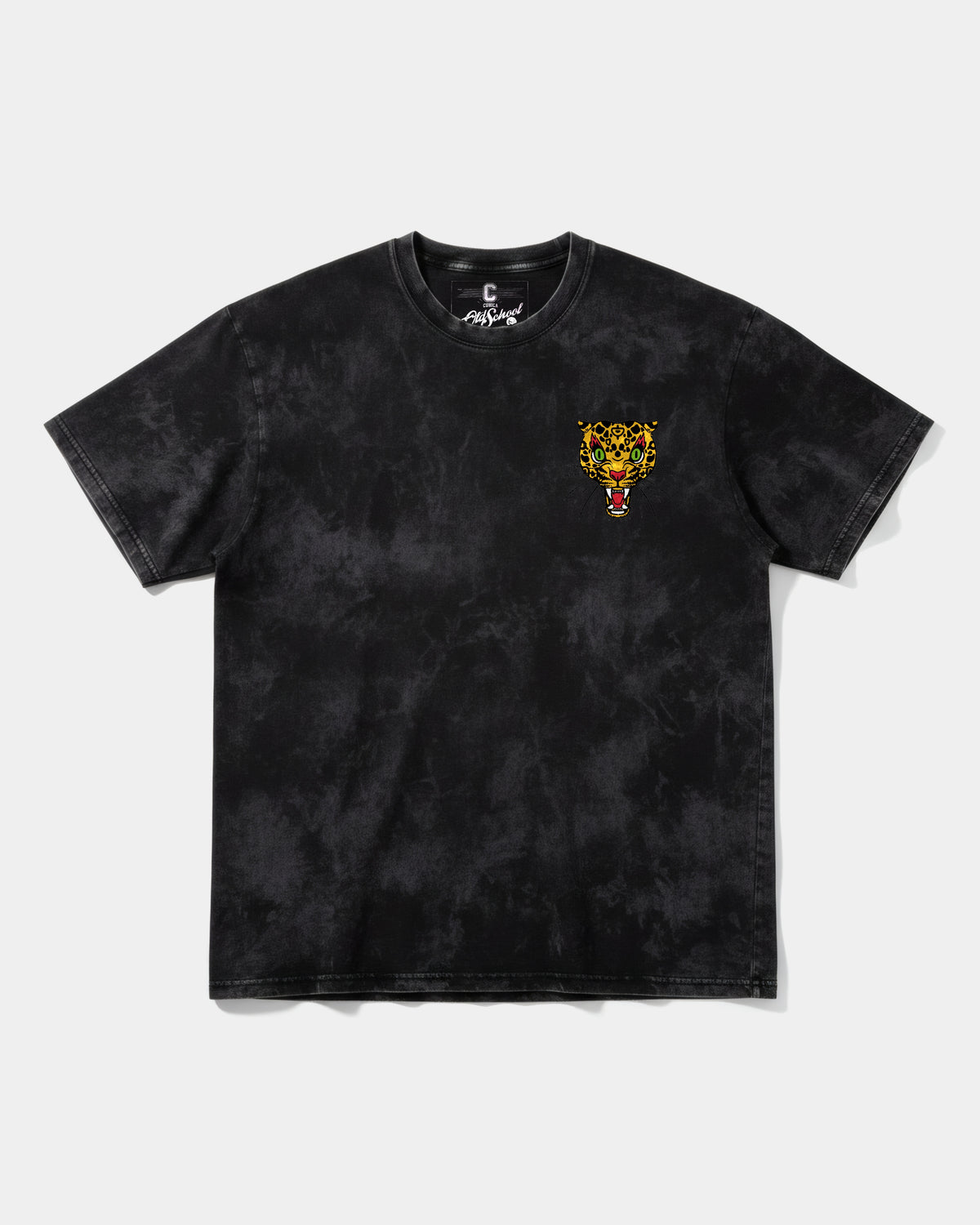 Camiseta Leopard Pocket Front Oversize Acid