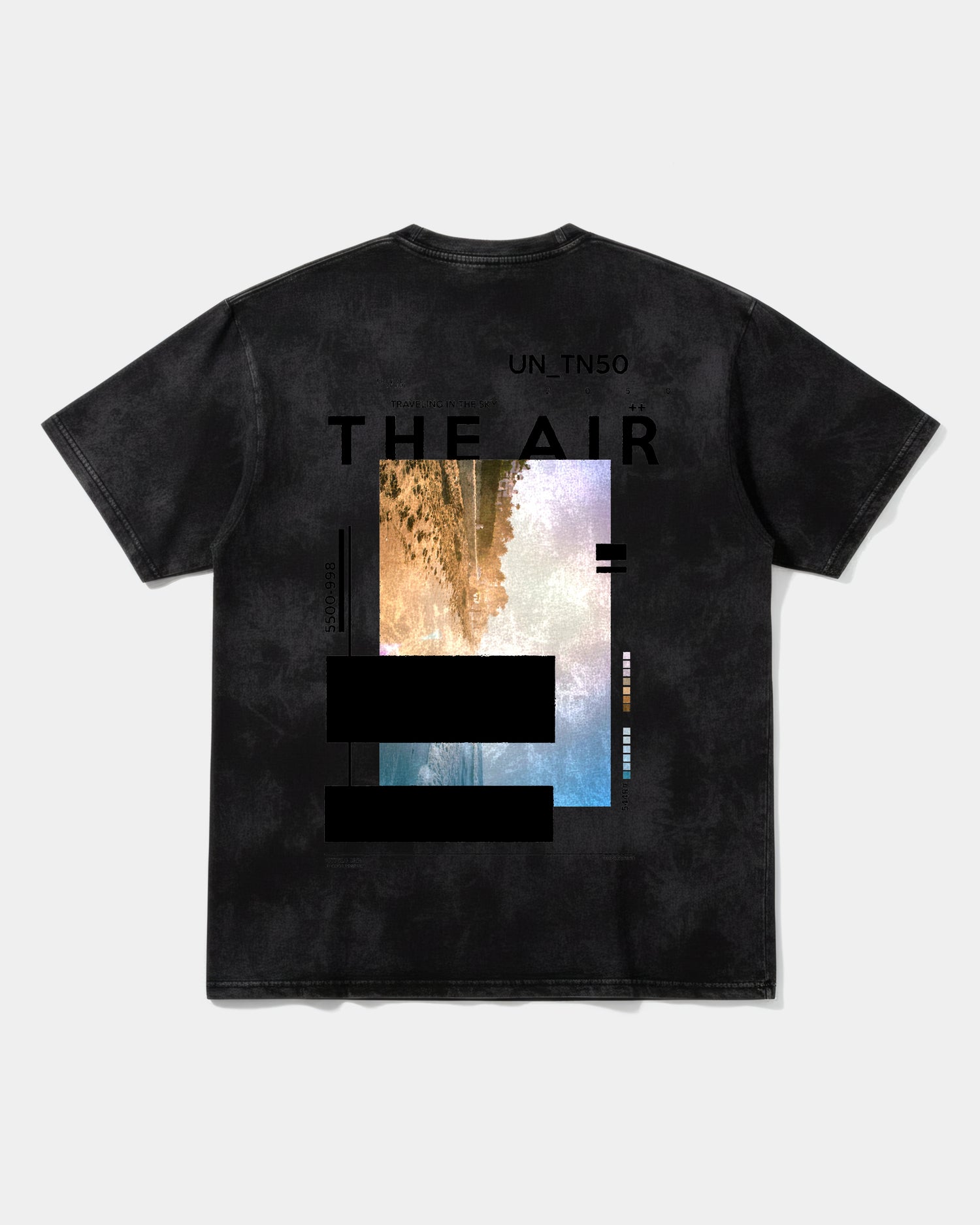 Camiseta Traveling In The Sky Big Back Oversize Acid Negro