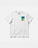 Camiseta Tropical Dusk Pocket Front Regular Basic Blanco