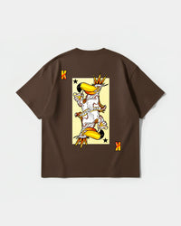 Camiseta King S Cocktail Big Back Oversize Basic Marron