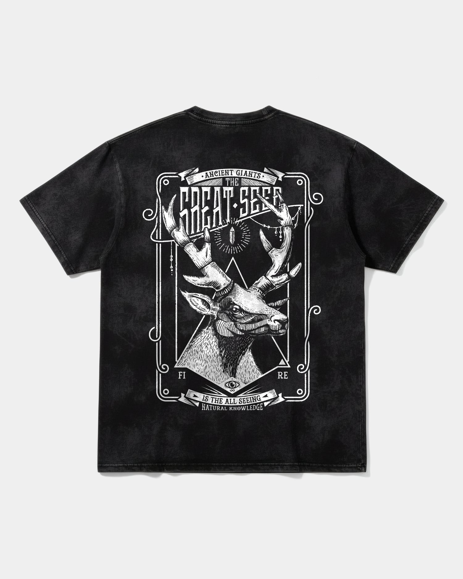 Camiseta The Seer Big Back Oversize Acid Negro