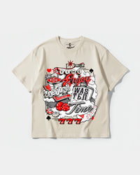 Camiseta Wasting Time 777 Big Front Oversize Basic Beige