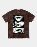 Camiseta Green Kisses Big Front Oversize Acid Marron