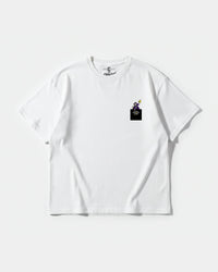 Camiseta Vacation2050 Pocket Front Oversize Basic Blanco